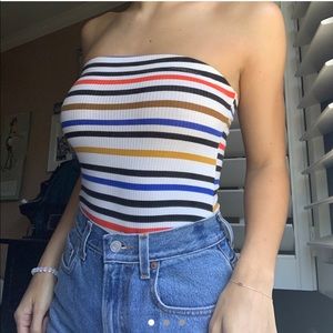 Urban Outfitters Stripped Bodysuit